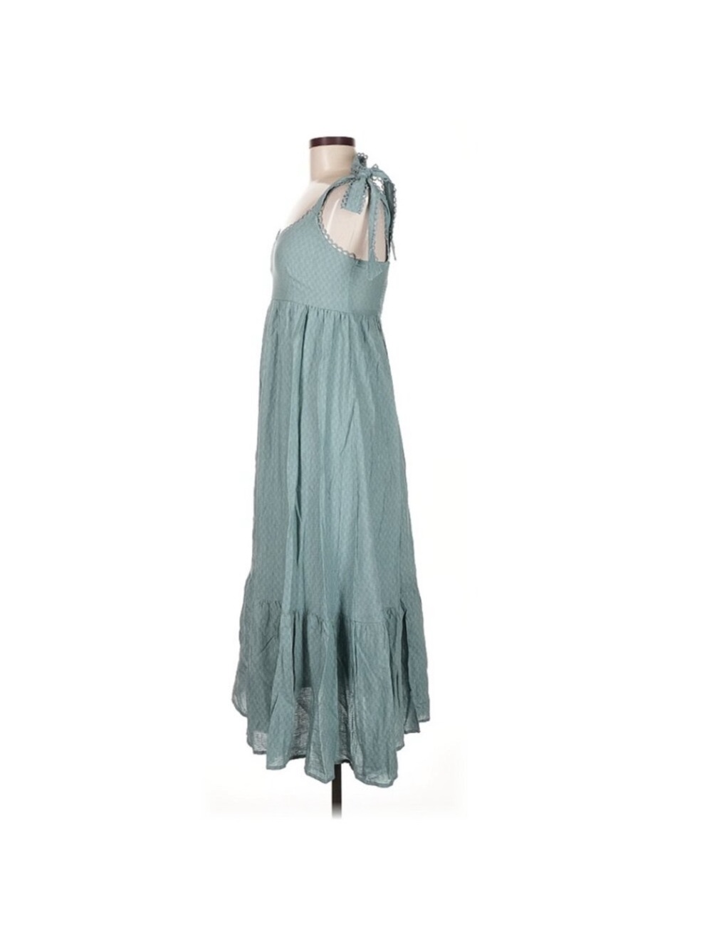 Tie-Shoulder Maxi Dress in Light Teal - Picture 5 of 5
